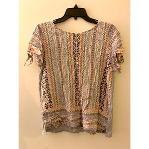 Pattern Pink and Gray Shirt